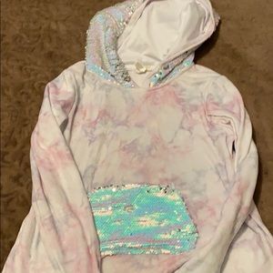 Tie dye velour hoodie